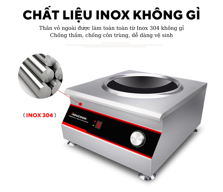 Bếp từ công nghiệp 5KW lõm